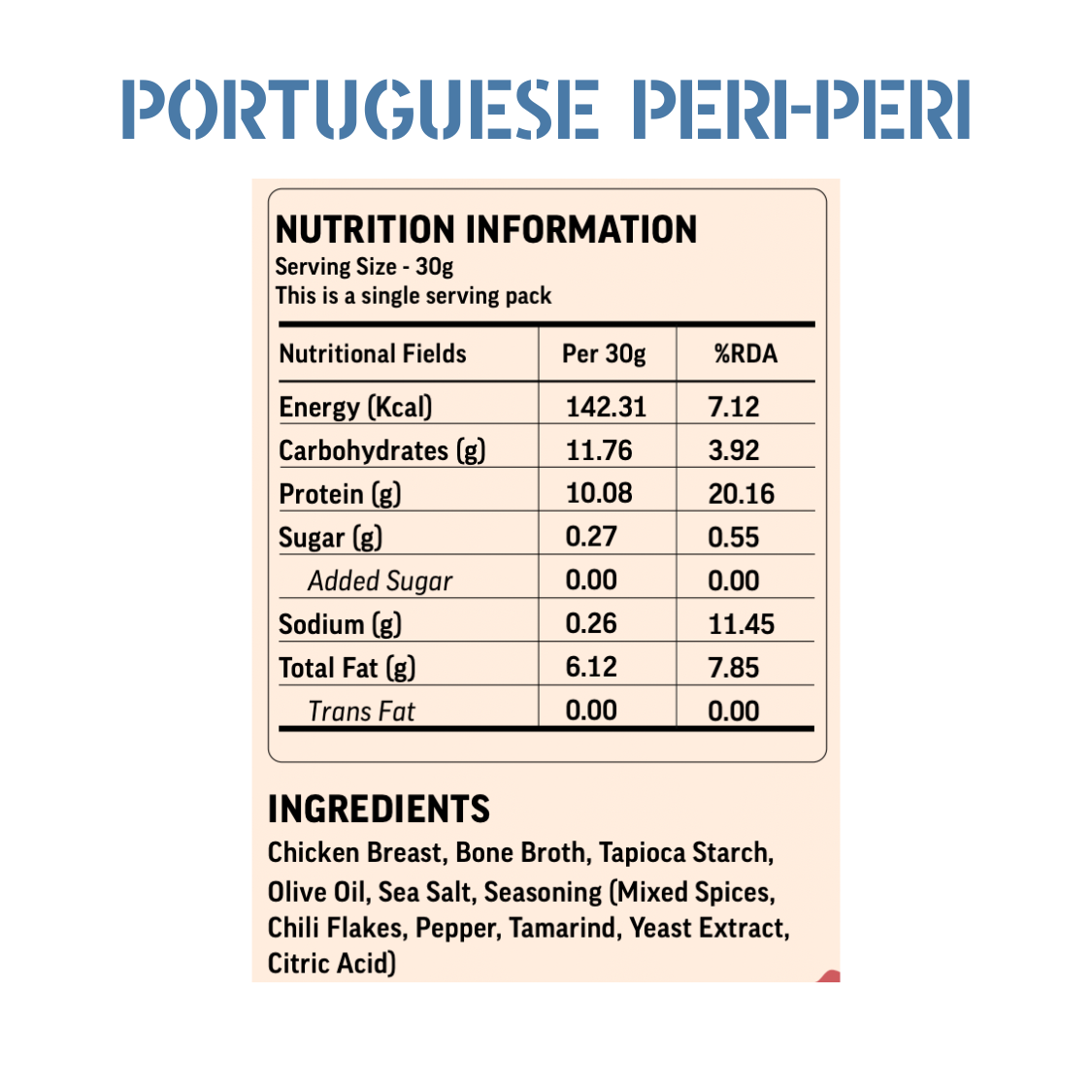 Portuguese Peri-Peri (Chicken Chips)