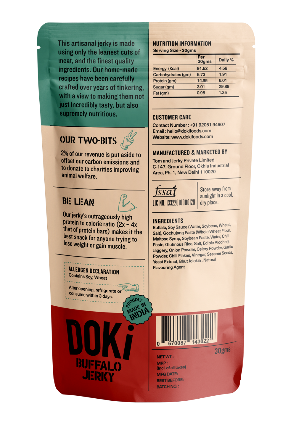 Korean Gochujang (Buffalo Jerky)