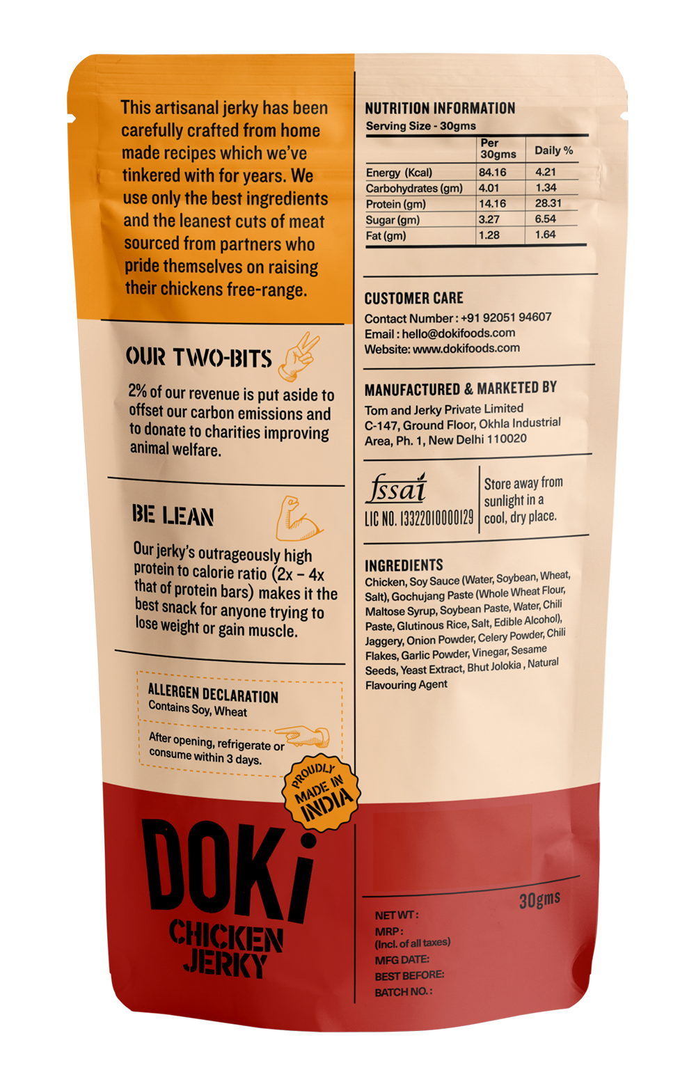 Korean Gochujang (Chicken Jerky)