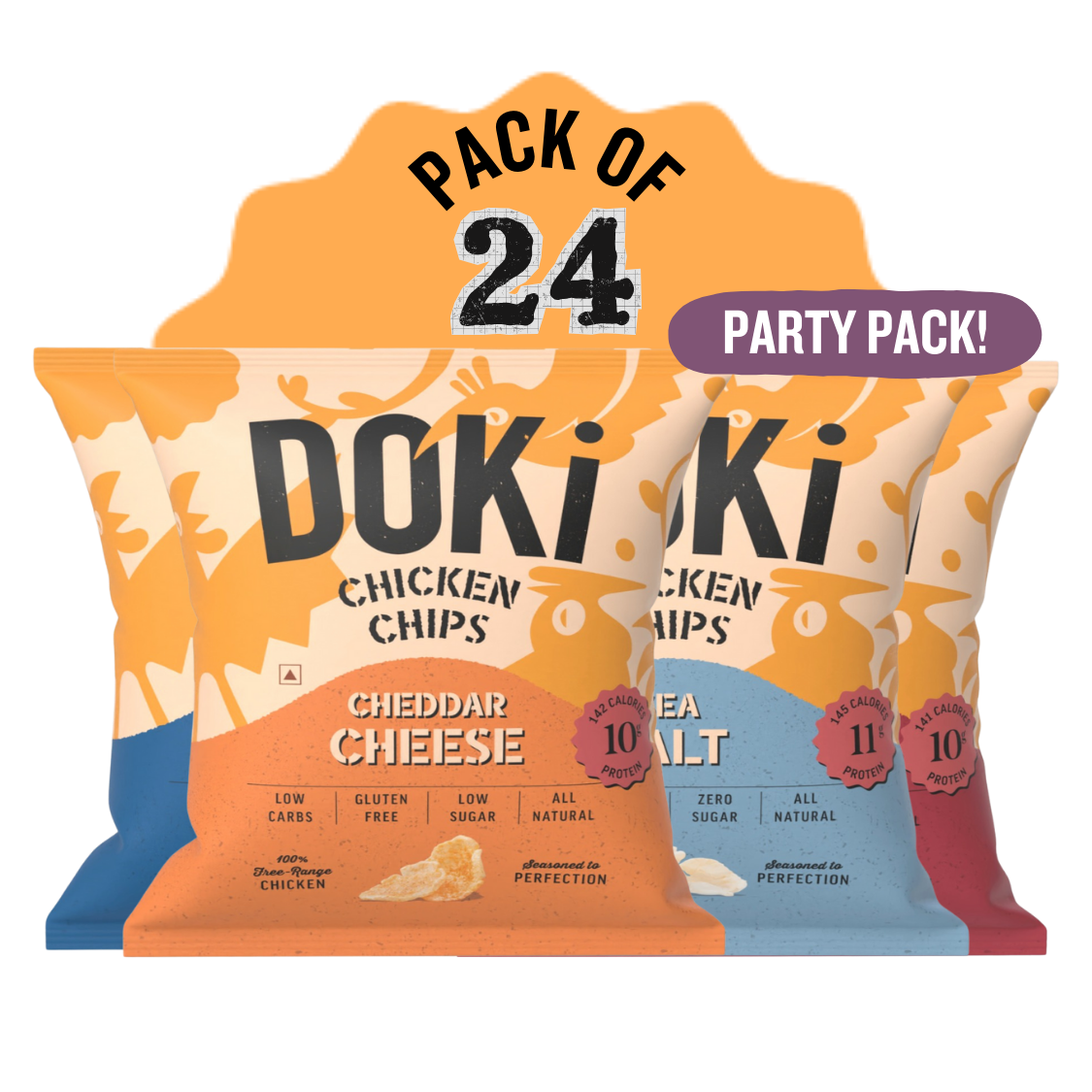 Chicken Chips Variety Pack (Pack of 24)