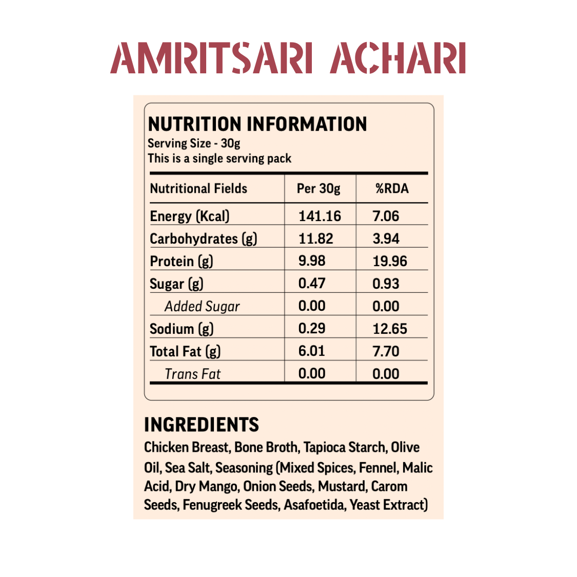 Amritsari Achari (Chicken Chips)